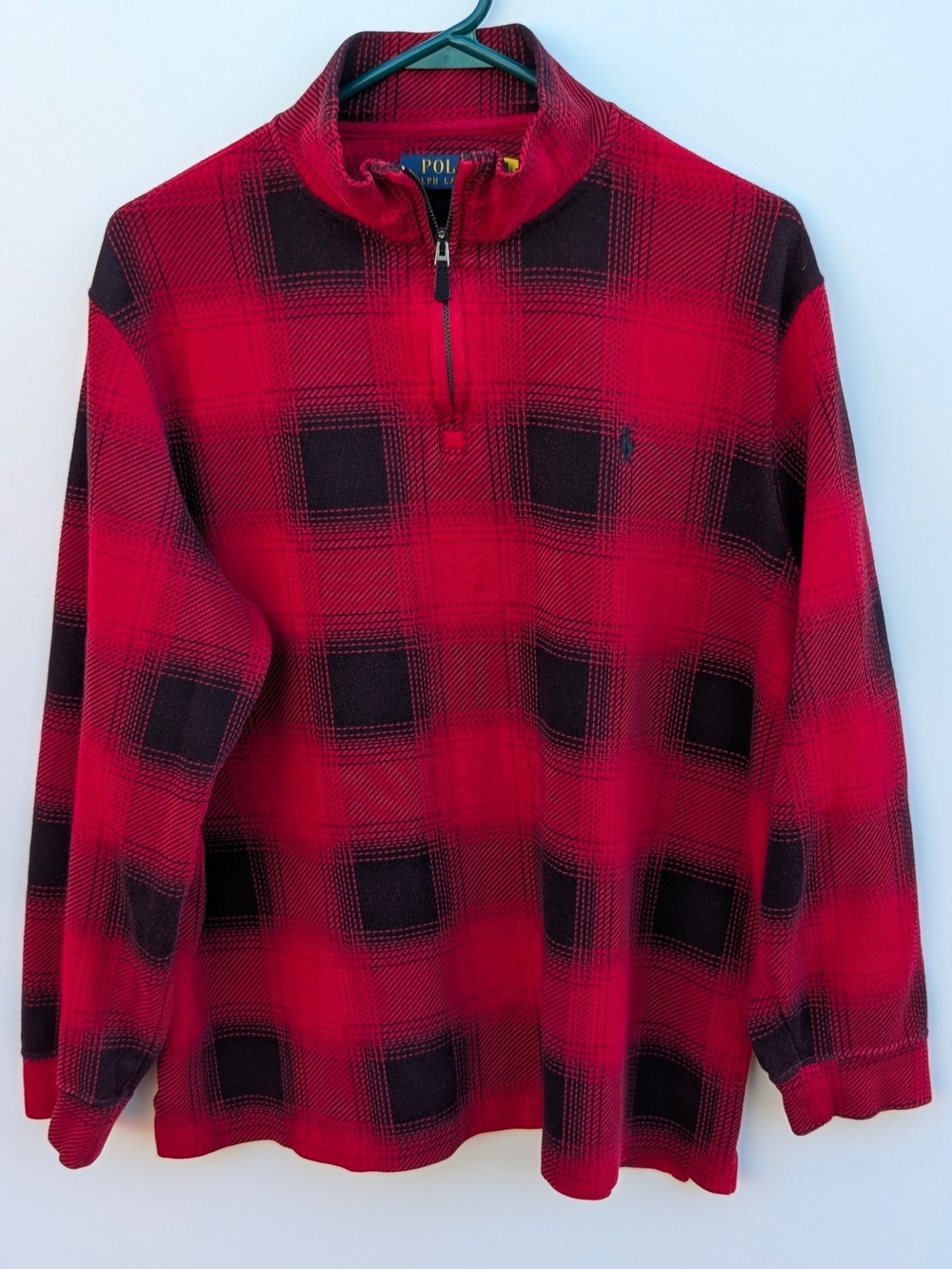 Polo Ralph Lauren Men's Checked Buffalo Plaid Estate-Rib Cotton Pullover
